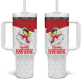 AFL Sydney Custom Tumbler With Handle with Swans Mascot Simple Style