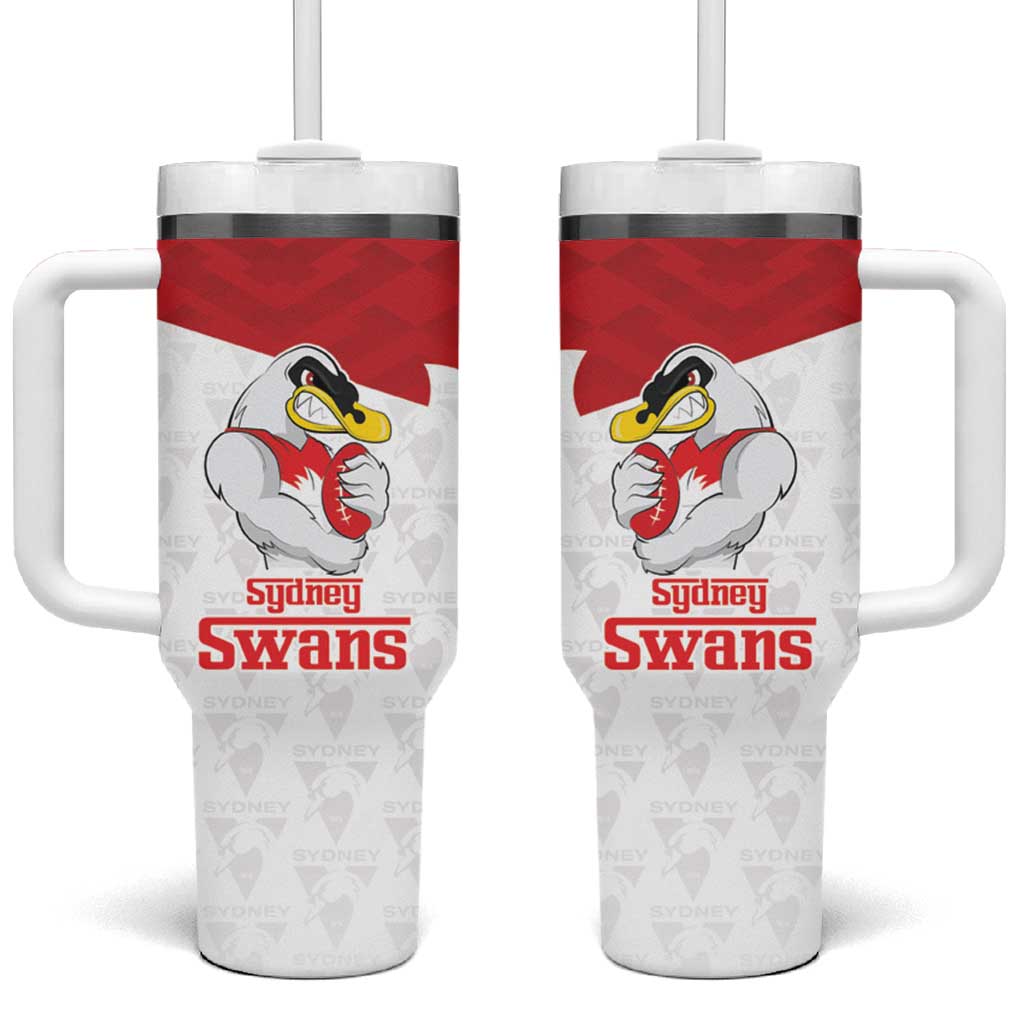 AFL Sydney Custom Tumbler With Handle with Swans Mascot Simple Style