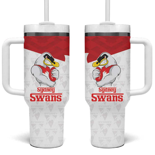 AFL Sydney Custom Tumbler With Handle with Swans Mascot Simple Style