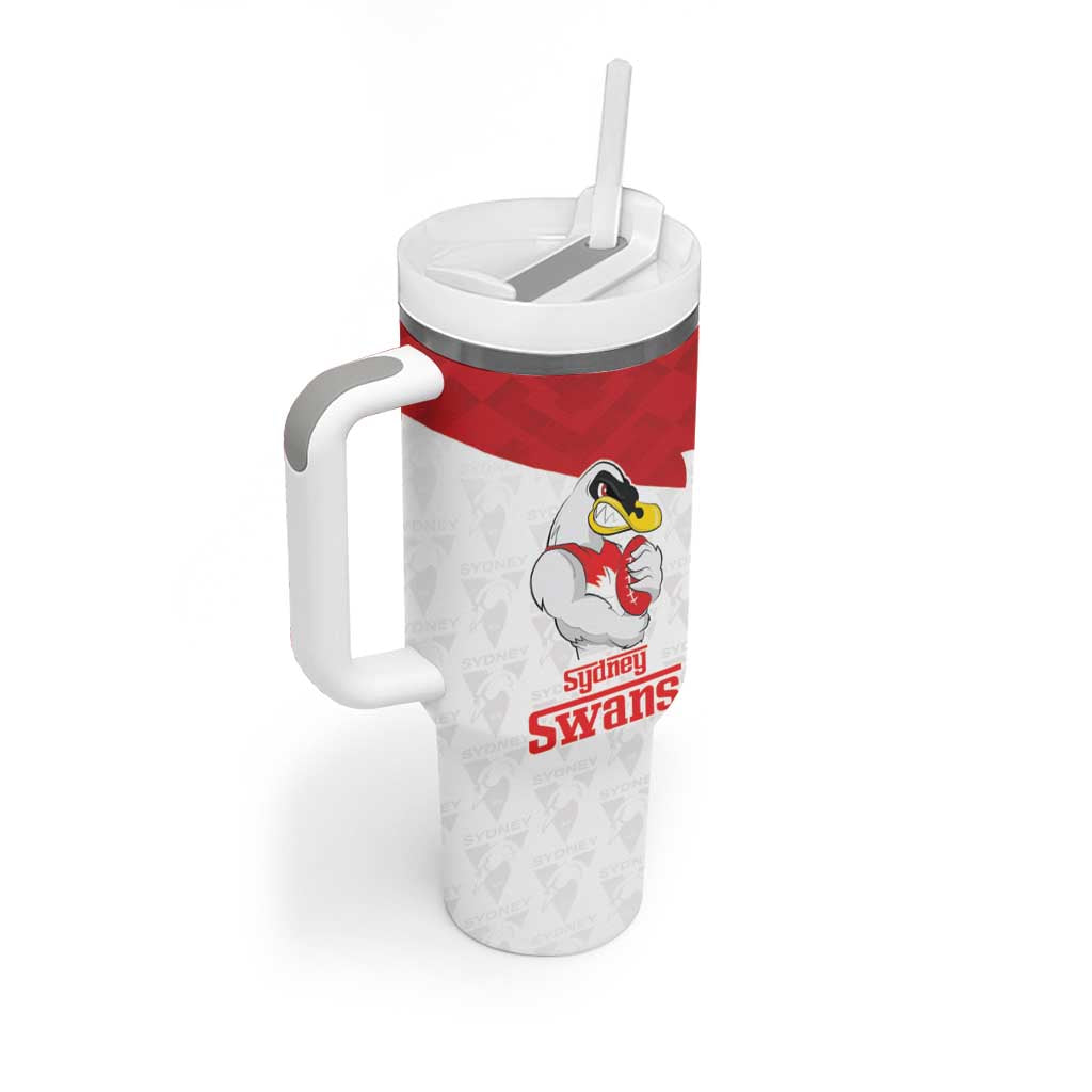 AFL Sydney Custom Tumbler With Handle with Swans Mascot Simple Style