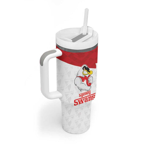 AFL Sydney Custom Tumbler With Handle with Swans Mascot Simple Style