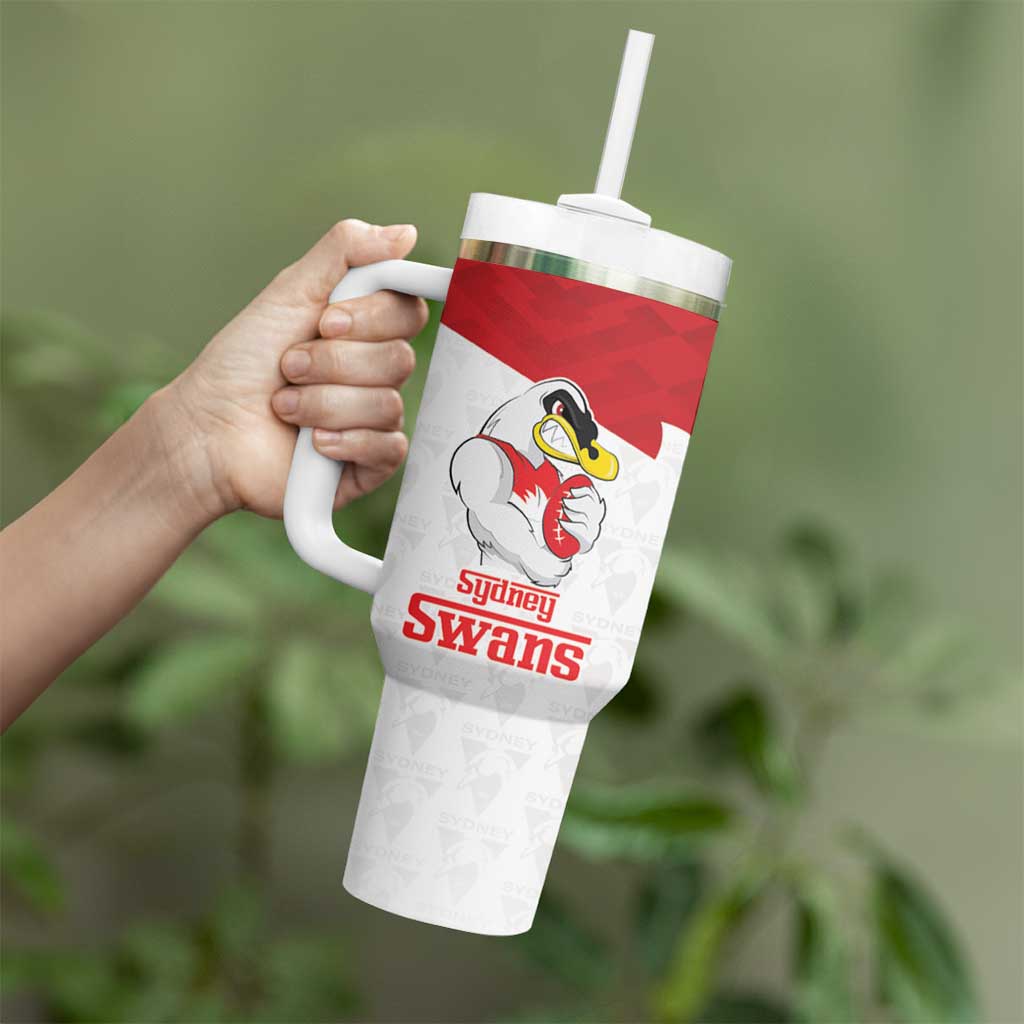 AFL Sydney Custom Tumbler With Handle with Swans Mascot Simple Style