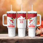 AFL Sydney Custom Tumbler With Handle with Swans Mascot Simple Style