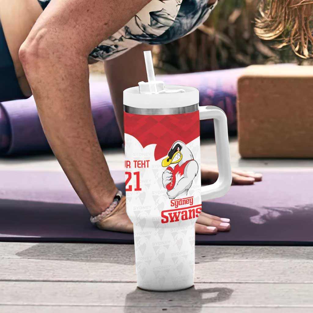 AFL Sydney Custom Tumbler With Handle with Swans Mascot Simple Style