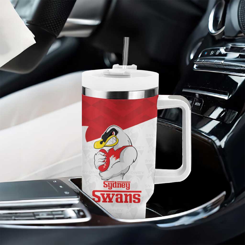 AFL Sydney Custom Tumbler With Handle with Swans Mascot Simple Style