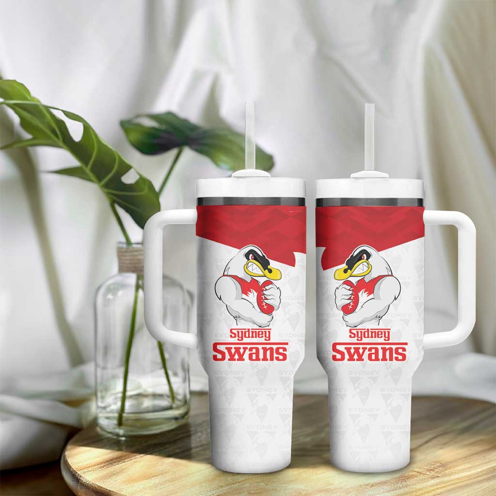 AFL Sydney Custom Tumbler With Handle with Swans Mascot Simple Style