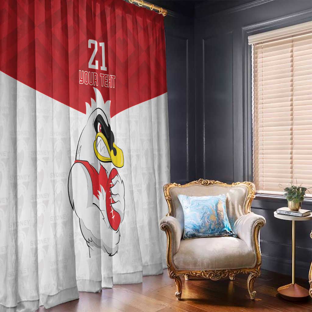 AFL Sydney Custom Window Curtain with Swans Mascot Simple Style