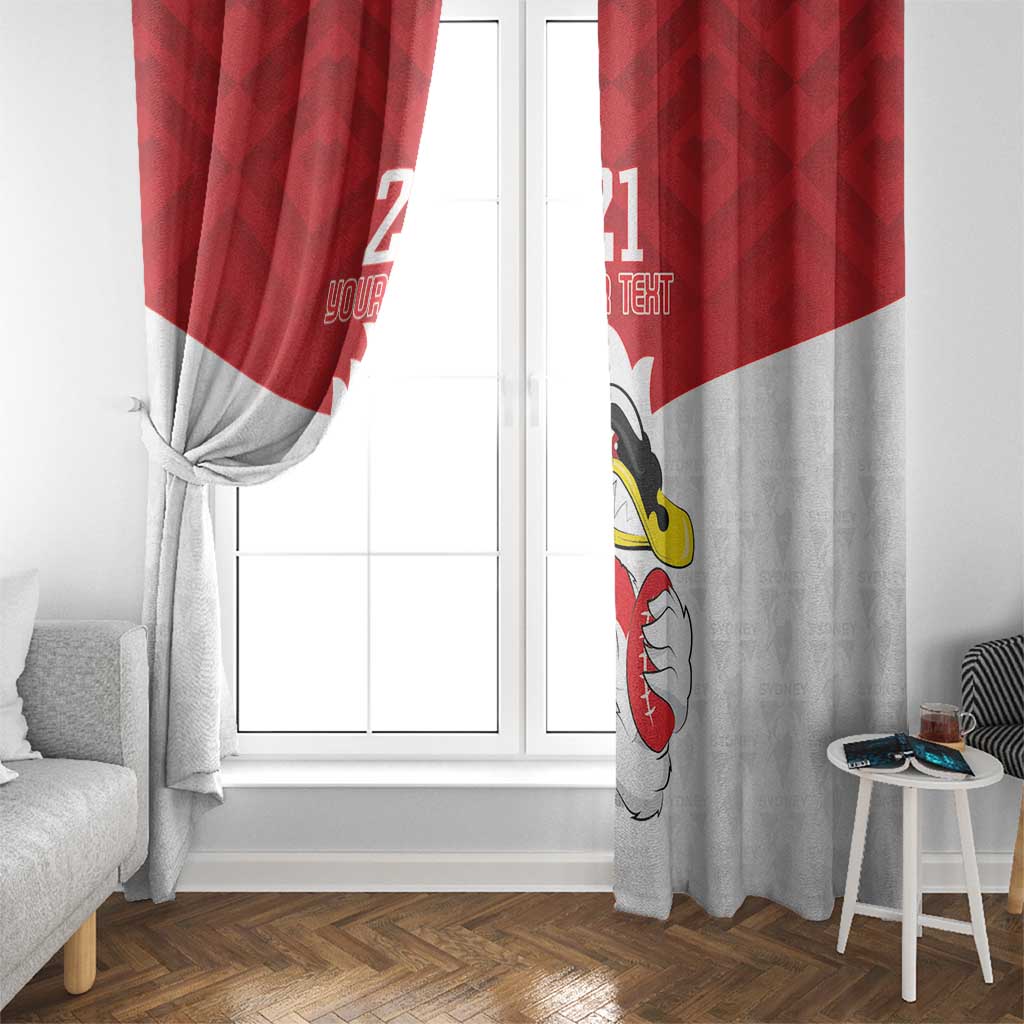 AFL Sydney Custom Window Curtain with Swans Mascot Simple Style