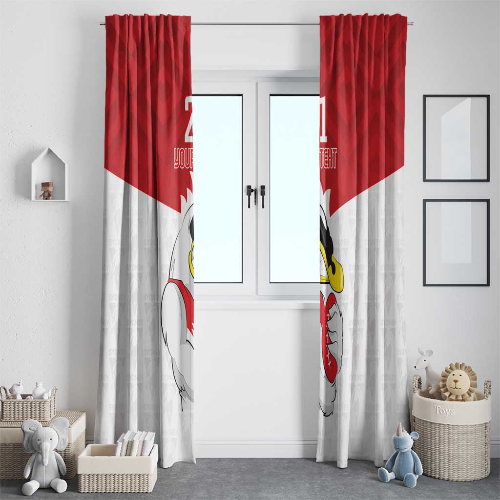 AFL Sydney Custom Window Curtain with Swans Mascot Simple Style
