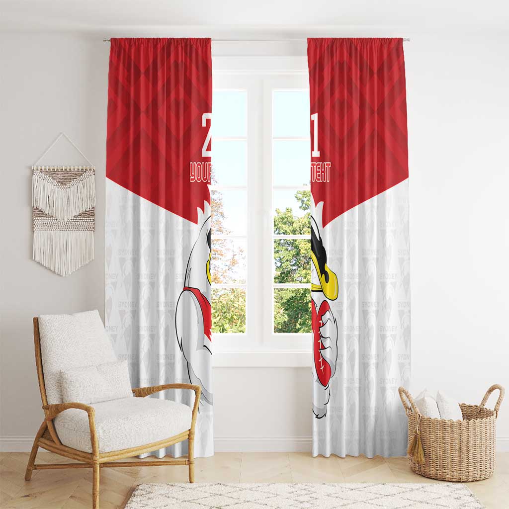 AFL Sydney Custom Window Curtain with Swans Mascot Simple Style