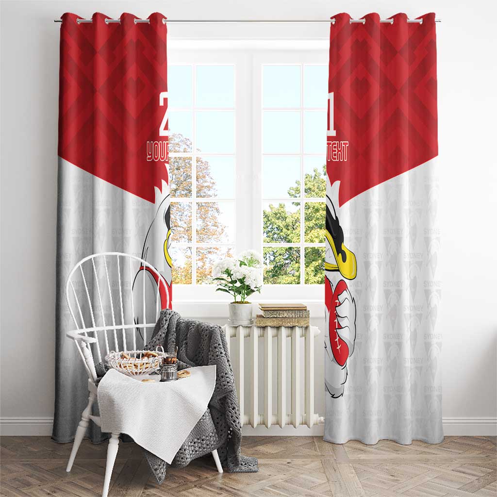 AFL Sydney Custom Window Curtain with Swans Mascot Simple Style
