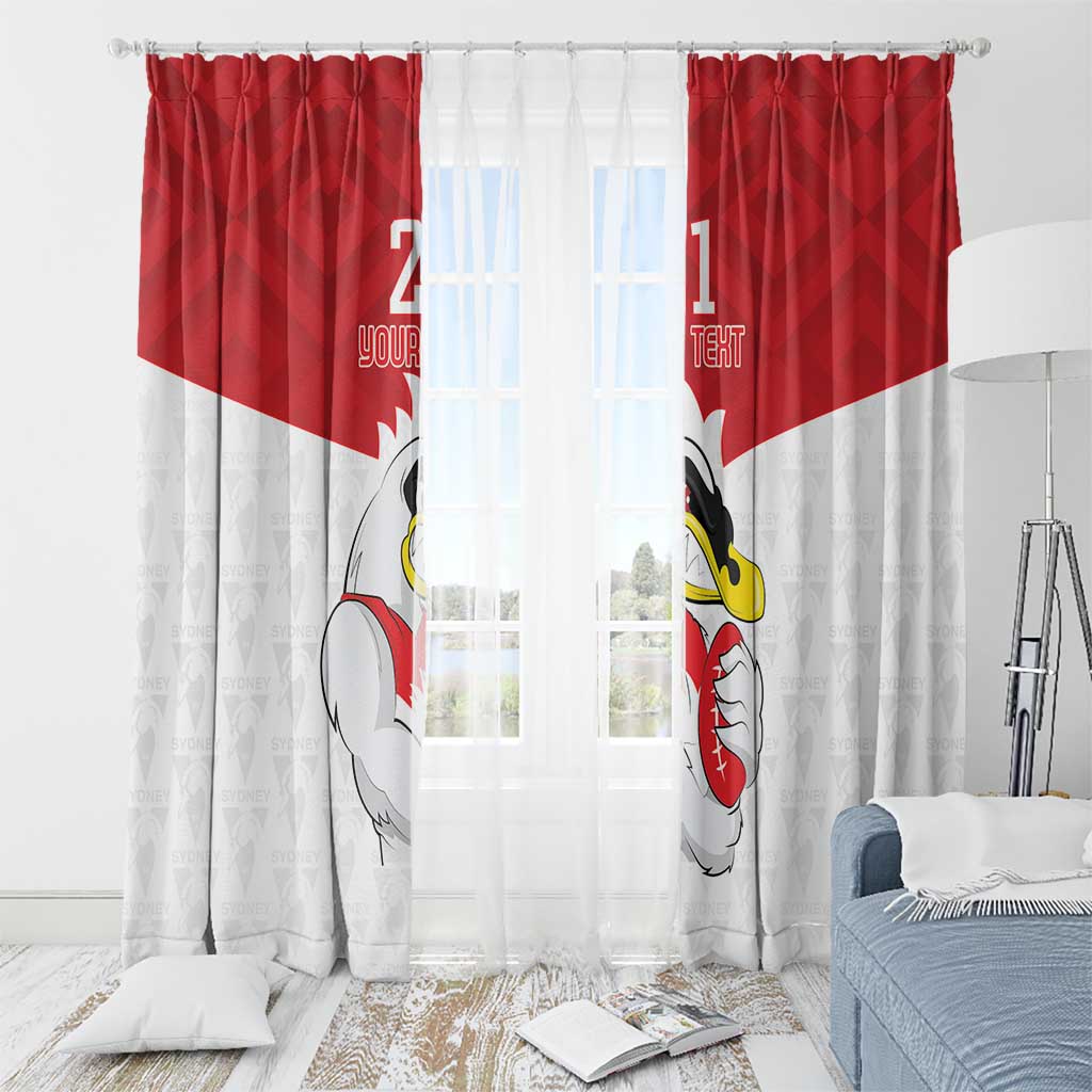 AFL Sydney Custom Window Curtain with Swans Mascot Simple Style