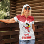 AFL Sydney Custom Women Polo Shirt with Swans Mascot Simple Style