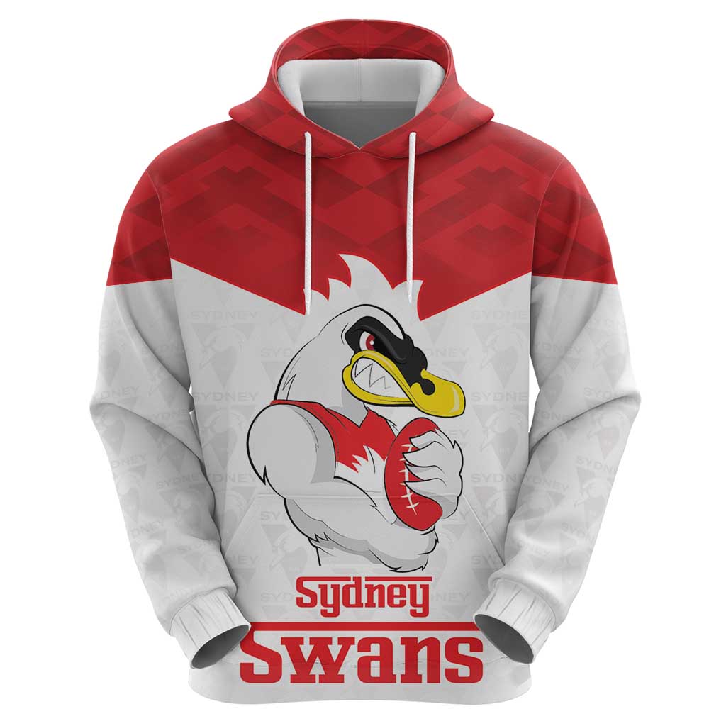 AFL Sydney Custom Zip Hoodie with Swans Mascot Simple Style