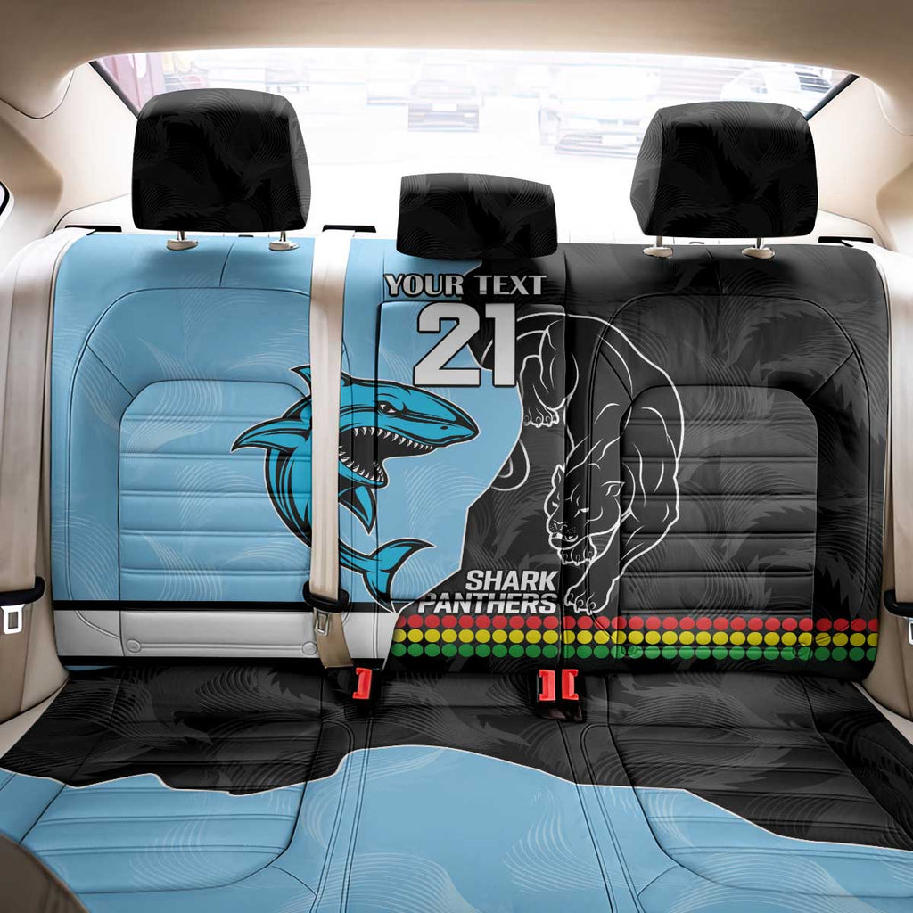NRL Panthers-Shark Mascot Custom Back Car Seat Cover Cracked Metal Style