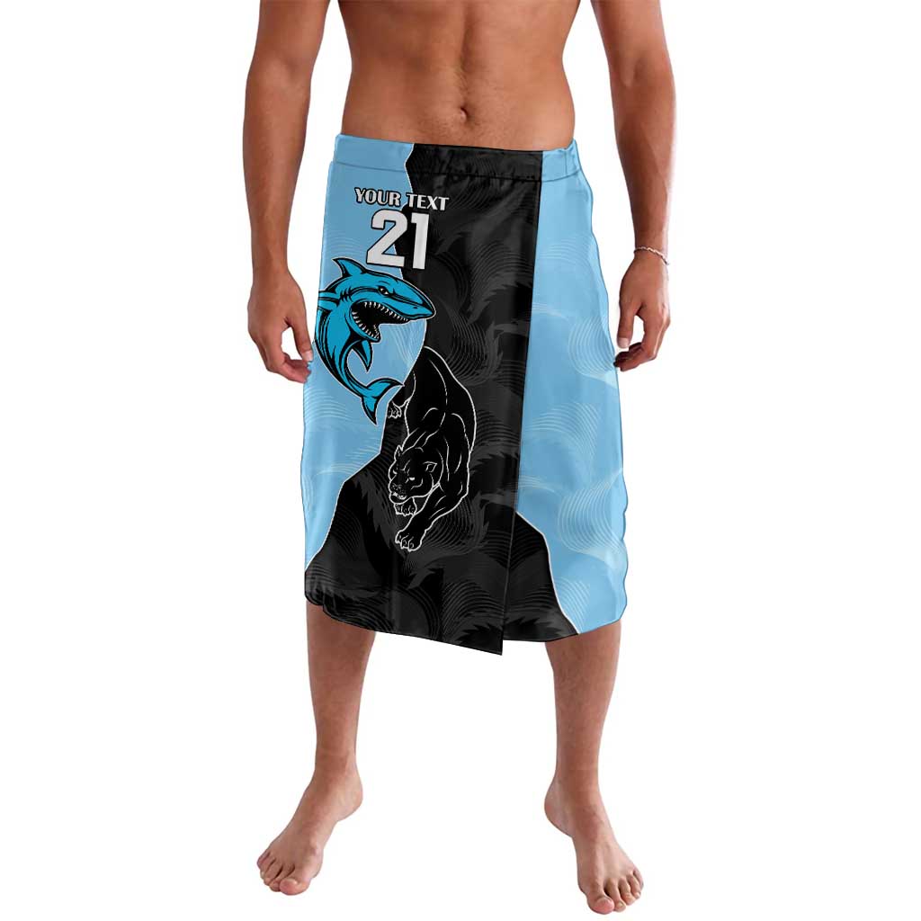 NRL Panthers-Shark Mascot Custom Lavalava Cracked Metal Style