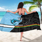 NRL Panthers-Shark Mascot Custom Sarong Cracked Metal Style