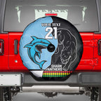 NRL Panthers-Shark Mascot Custom Spare Tire Cover Cracked Metal Style