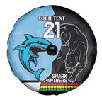 NRL Panthers-Shark Mascot Custom Spare Tire Cover Cracked Metal Style