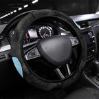 NRL Panthers-Shark Mascot Steering Wheel Cover Cracked Metal Style