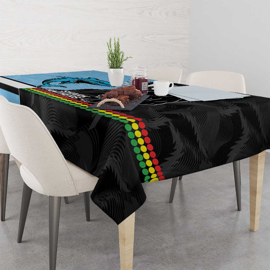 NRL Panthers-Shark Mascot Custom Tablecloth Cracked Metal Style