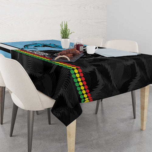NRL Panthers-Shark Mascot Custom Tablecloth Cracked Metal Style