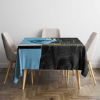 NRL Panthers-Shark Mascot Custom Tablecloth Cracked Metal Style