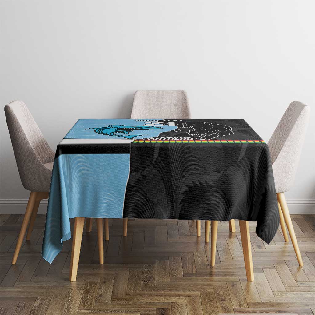 NRL Panthers-Shark Mascot Custom Tablecloth Cracked Metal Style