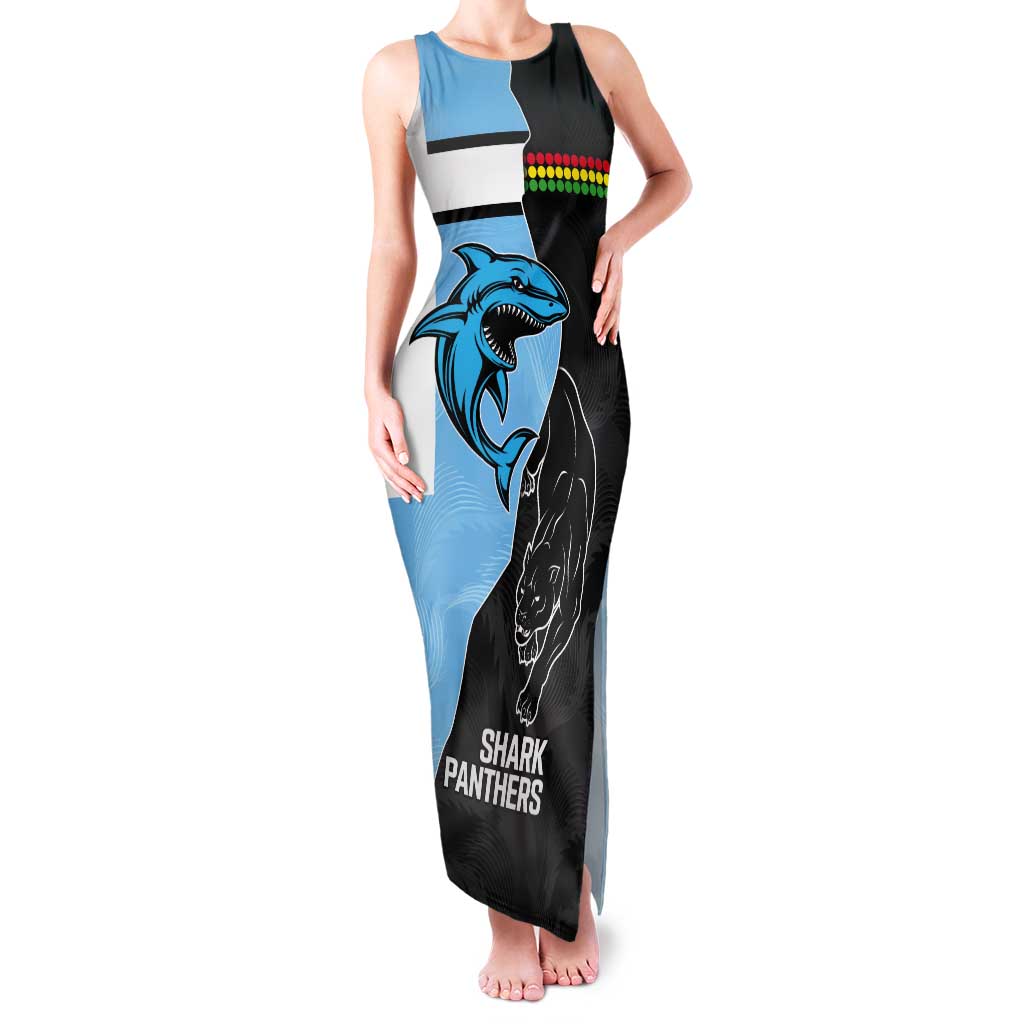 NRL Panthers-Shark Mascot Custom Tank Maxi Dress Cracked Metal Style