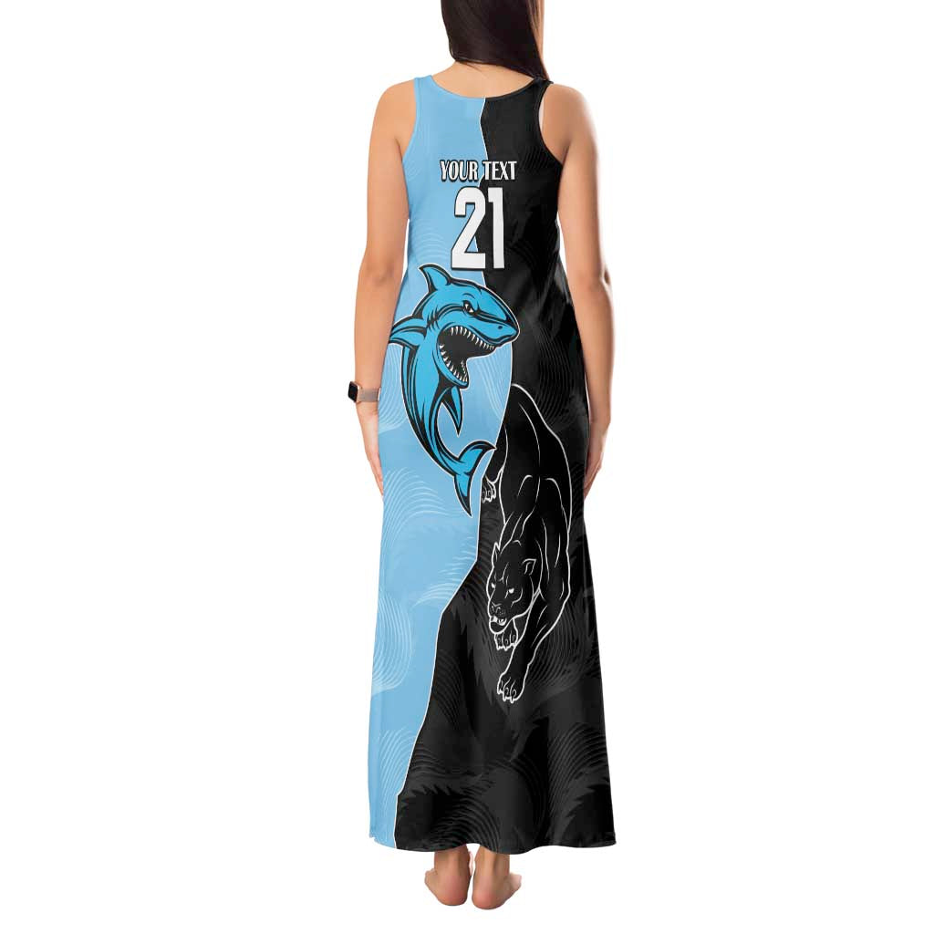 NRL Panthers-Shark Mascot Custom Tank Maxi Dress Cracked Metal Style