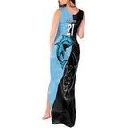 NRL Panthers-Shark Mascot Custom Tank Maxi Dress Cracked Metal Style