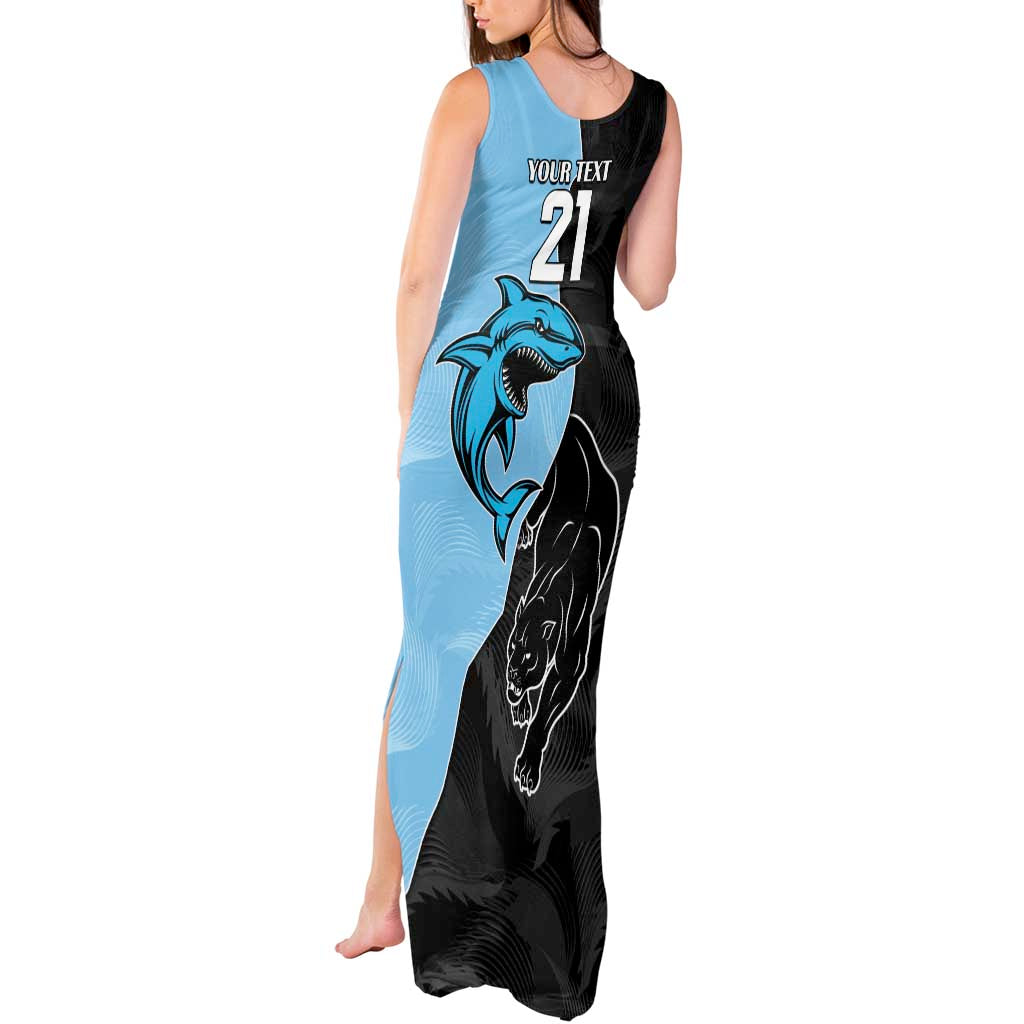 NRL Panthers-Shark Mascot Custom Tank Maxi Dress Cracked Metal Style