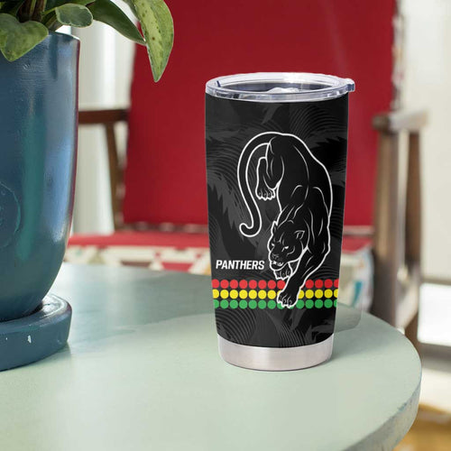 NRL Panthers-Shark Mascot Custom Tumbler Cup Cracked Metal Style