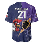NRL Storm-Rooster Mascot Custom Baseball Jersey Cracked Metal Style