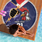 NRL Storm-Rooster Mascot Custom Beach Blanket Cracked Metal Style