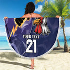 NRL Storm-Rooster Mascot Custom Beach Blanket Cracked Metal Style