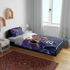 NRL Storm-Rooster Mascot Custom Bedding Set Cracked Metal Style
