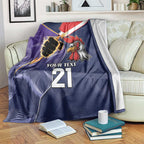 NRL Storm-Rooster Mascot Custom Blanket Cracked Metal Style
