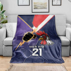 NRL Storm-Rooster Mascot Custom Blanket Cracked Metal Style