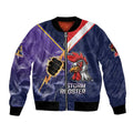 NRL Storm-Rooster Mascot Custom Bomber Jacket Cracked Metal Style