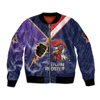 NRL Storm-Rooster Mascot Custom Bomber Jacket Cracked Metal Style