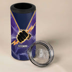 NRL Storm-Rooster Mascot Custom 4 in 1 Can Cooler Tumbler Cracked Metal Style
