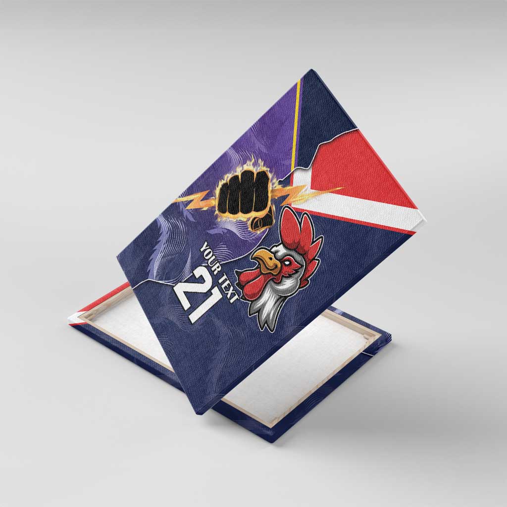 NRL Storm-Rooster Mascot Custom Canvas Wall Art Cracked Metal Style