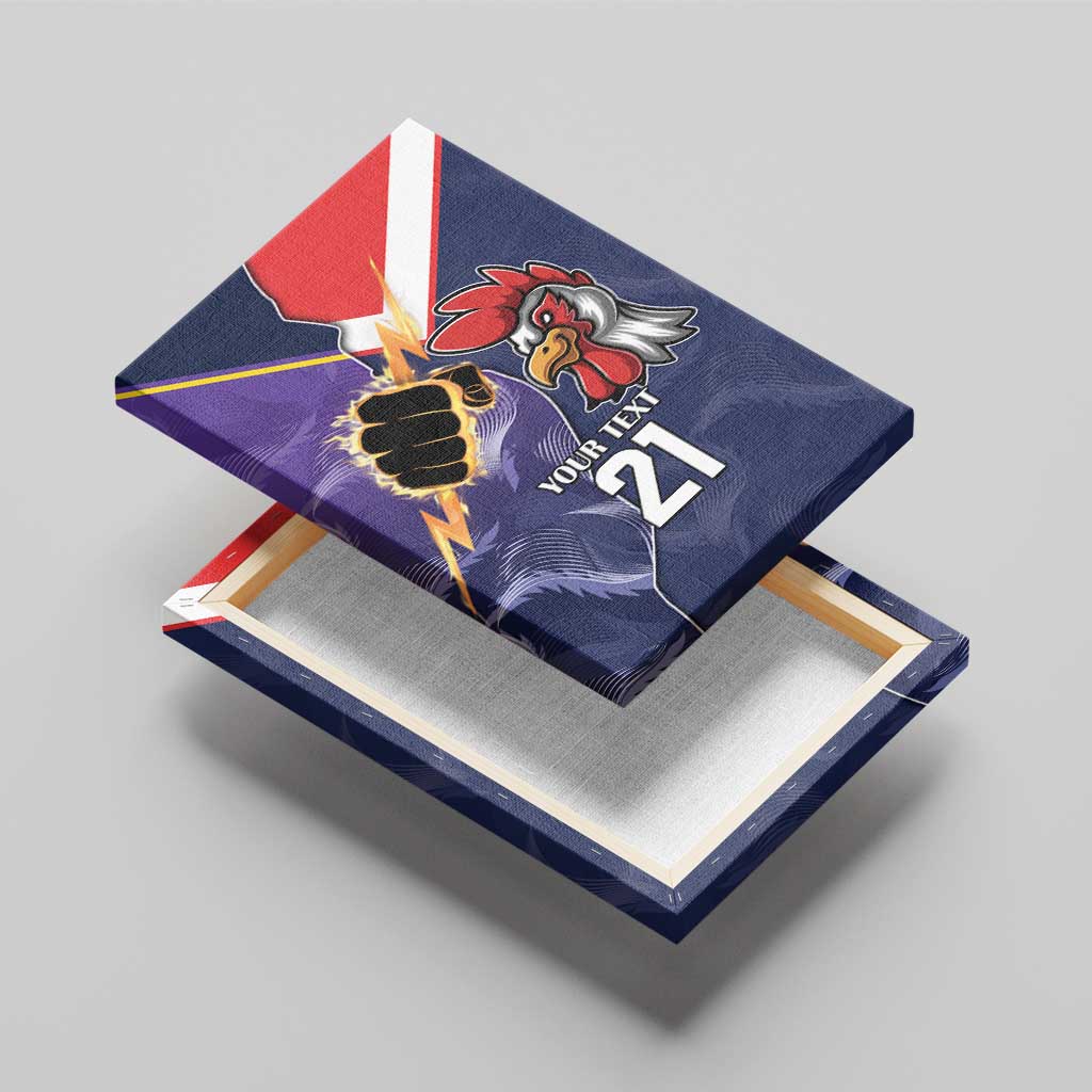 NRL Storm-Rooster Mascot Custom Canvas Wall Art Cracked Metal Style