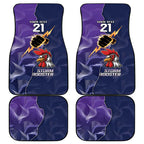 NRL Storm-Rooster Mascot Custom Car Mats Cracked Metal Style