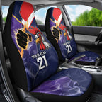 NRL Storm-Rooster Mascot Custom Car Seat Cover Cracked Metal Style