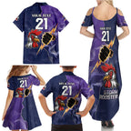 NRL Storm-Rooster Mascot Custom Family Matching Summer Maxi Dress and Hawaiian Shirt Cracked Metal Style