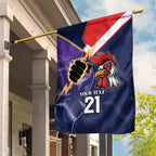 NRL Storm-Rooster Mascot Custom Garden Flag Cracked Metal Style