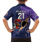 NRL Storm-Rooster Mascot Custom Hawaiian Shirt Cracked Metal Style