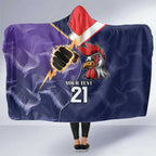 NRL Storm-Rooster Mascot Custom Hooded Blanket Cracked Metal Style